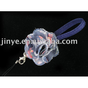 Jean Demin Lanyard mit Demin Blumendekoration